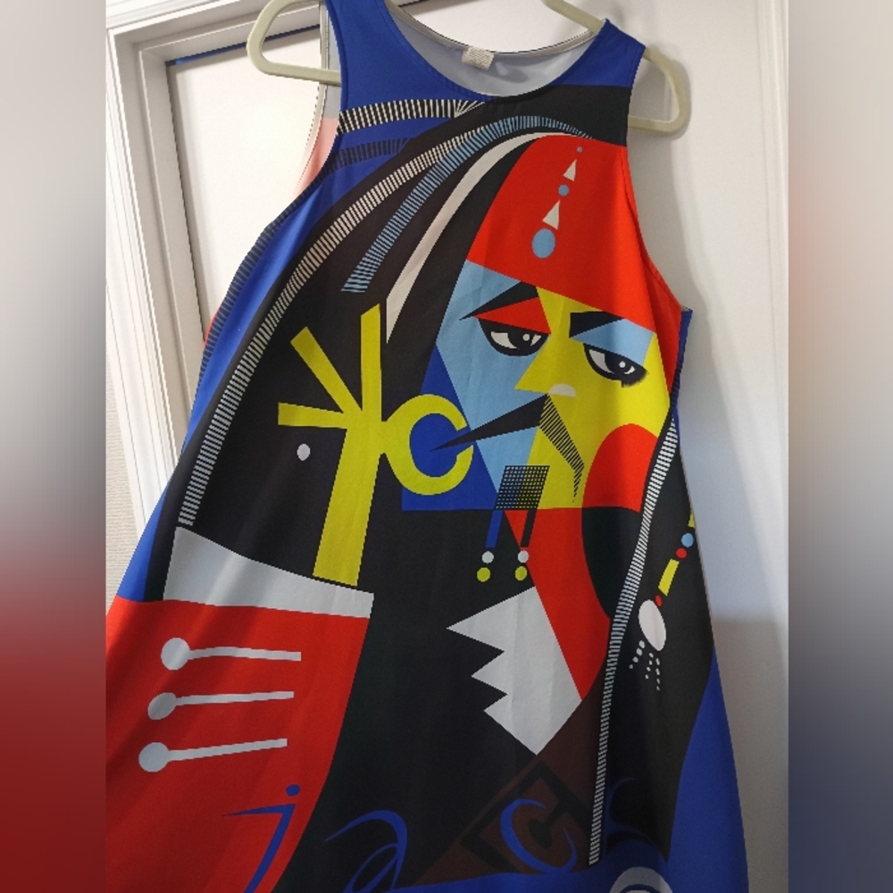 Capt. Jack Cubist Art A-line Dress. 2X